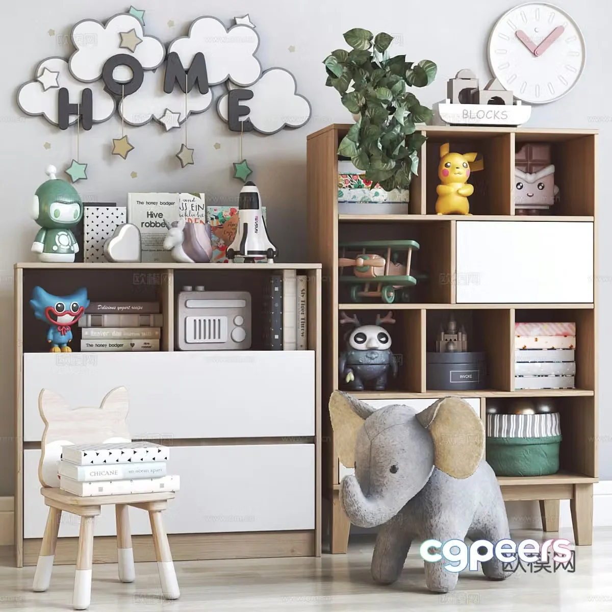 Children’s toy storage cabinet 3d model