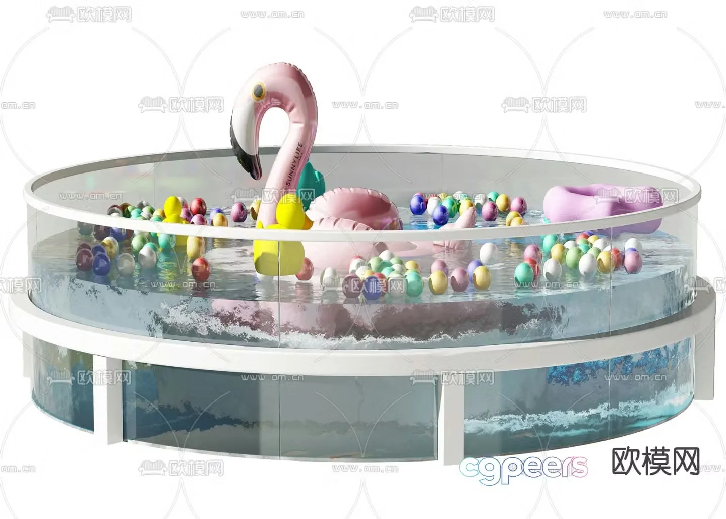 Modern children’s swimming pool 3d model