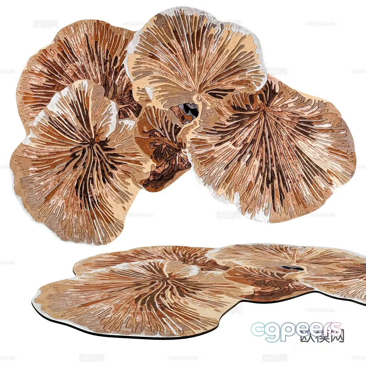 Modern shaped carpet 3d model