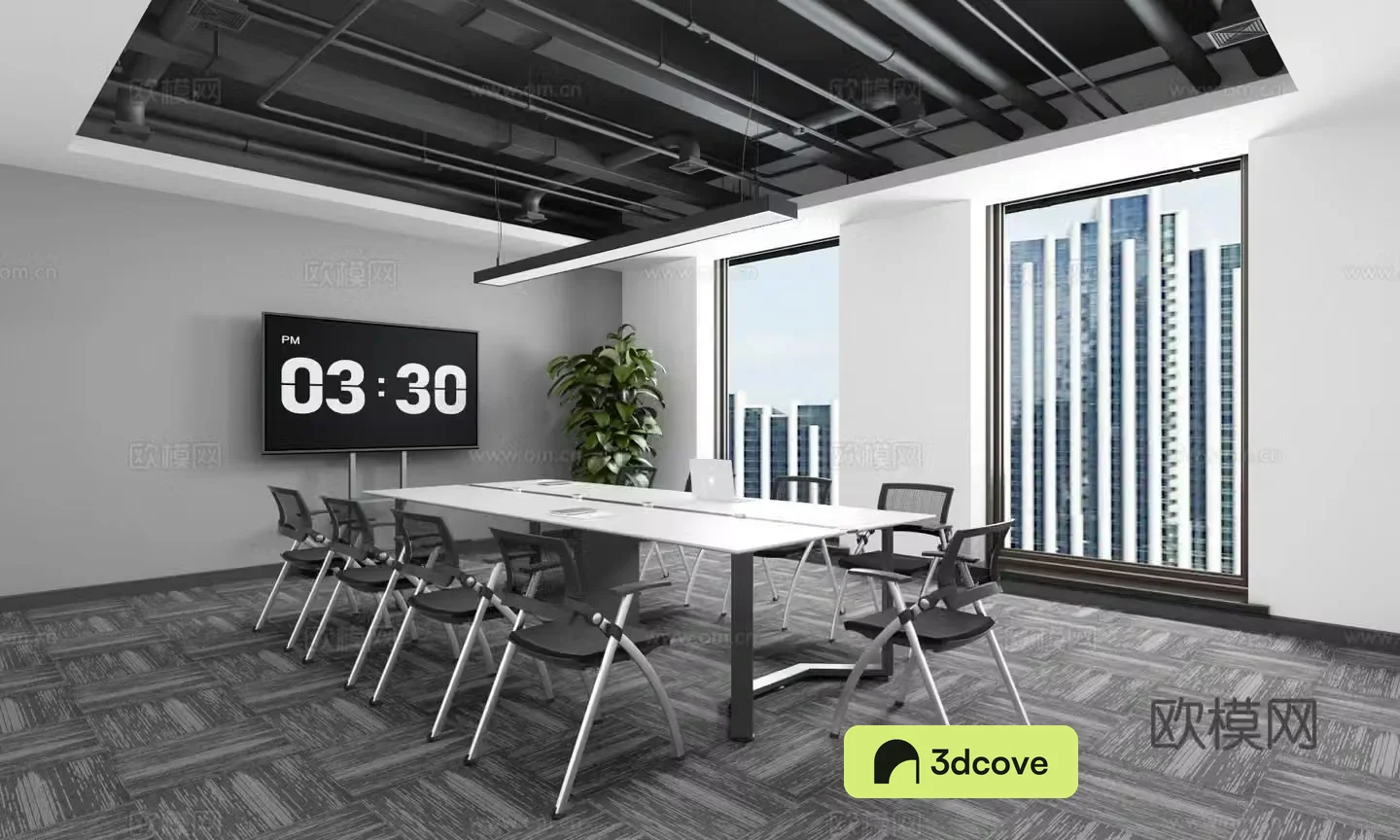 Industrial style conference room negotiation room reception room video conference room study seminar room