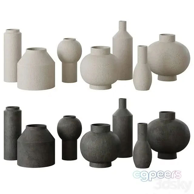 3ds Max Free – RH Geometric vases set