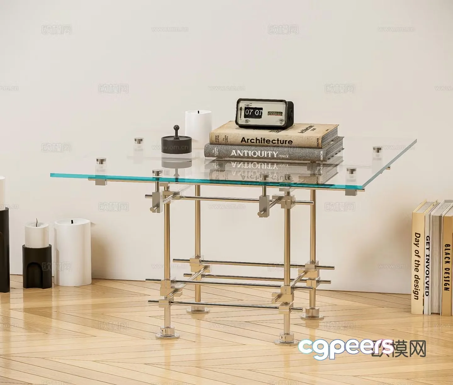 glass coffee table glass coffee table 3d model