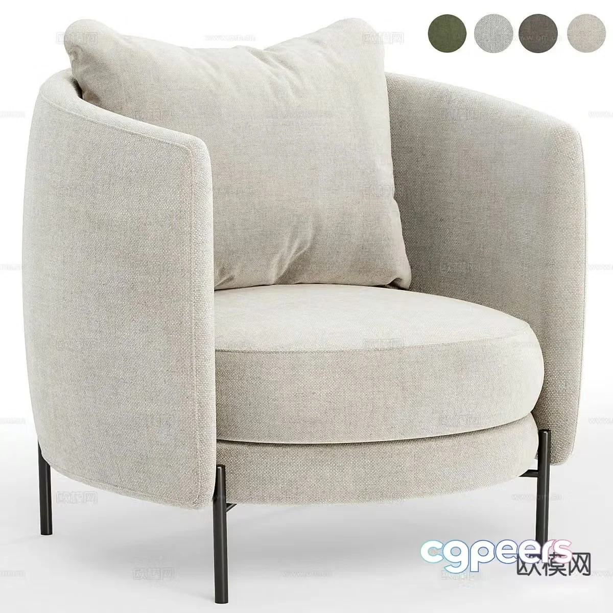 Single sofa 3d model
