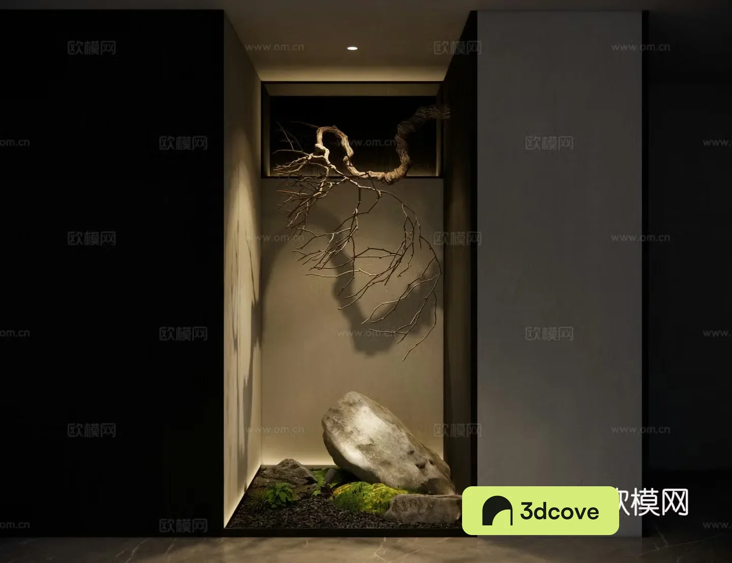 Modern office landscape plant landscaping dead branch pendant