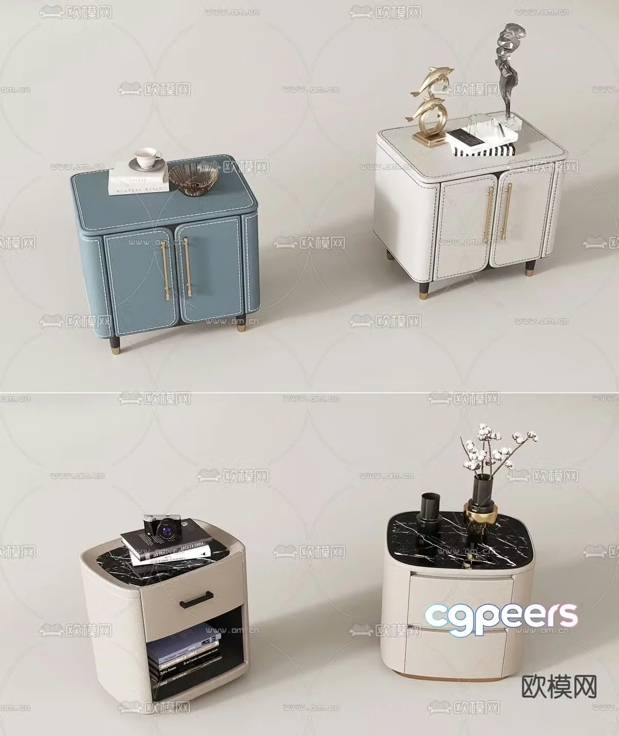 Modern bedside table 3d model