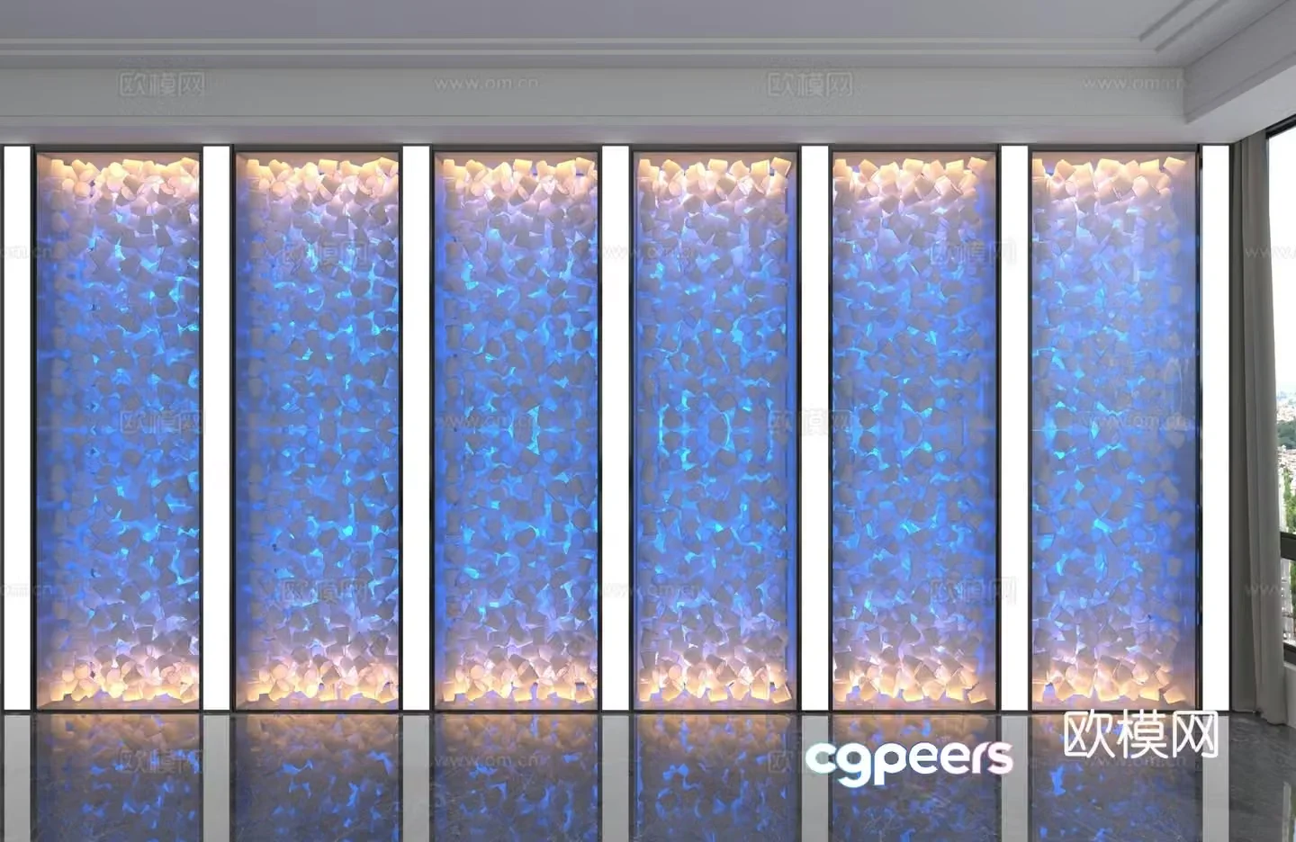 Modern background wall 3d model