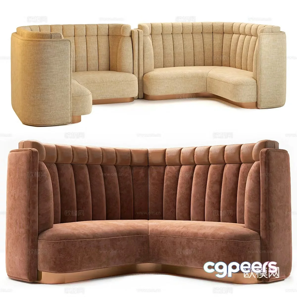 Restaurant sofa 3d model