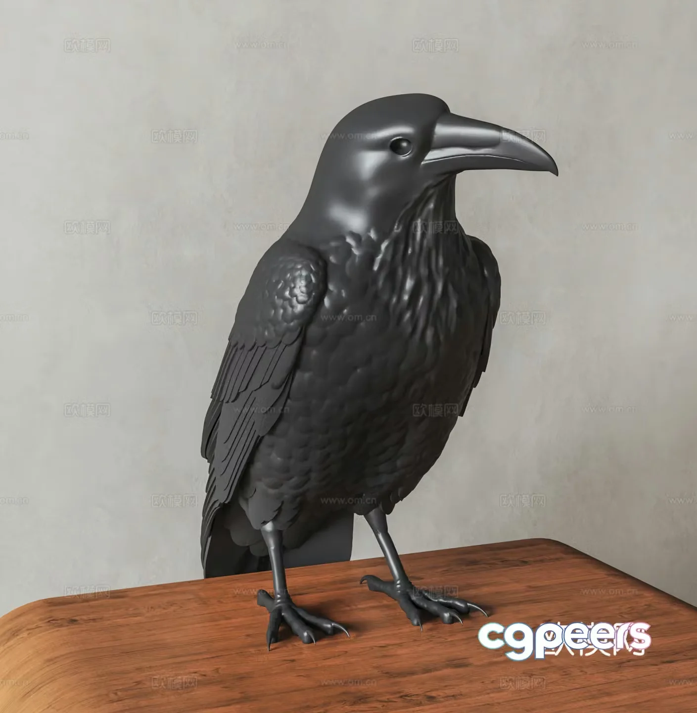 Modern crow sculpture bird sculpture bird animal sculpture bird 3d model