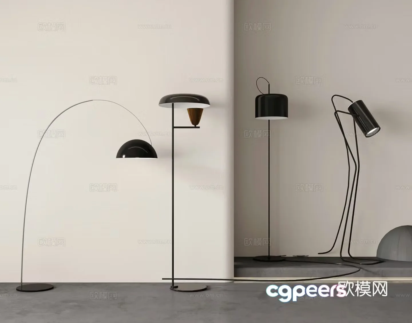 Modern floor lamp 3d model