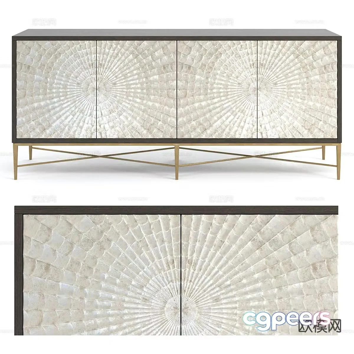 Simple European entrance cabinet 3D model
