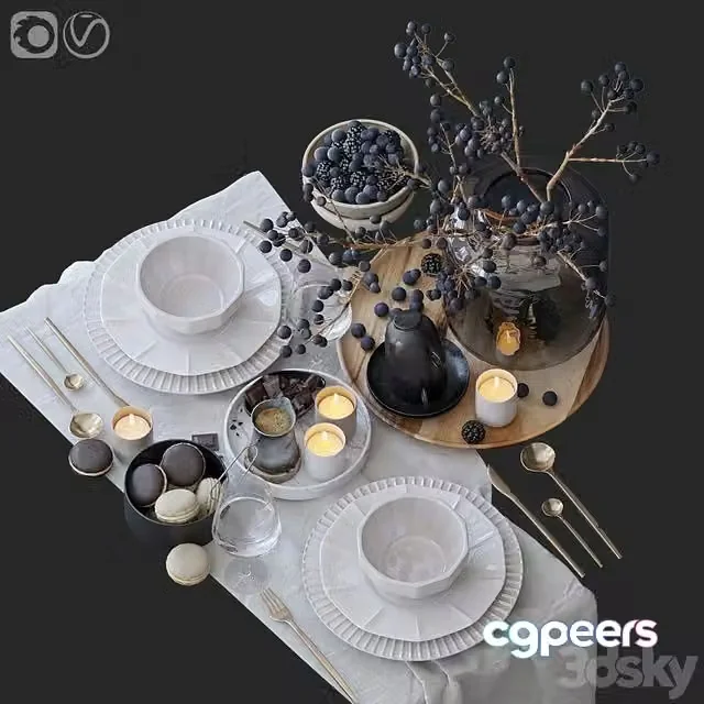 3ds Max Free – Table setting 46