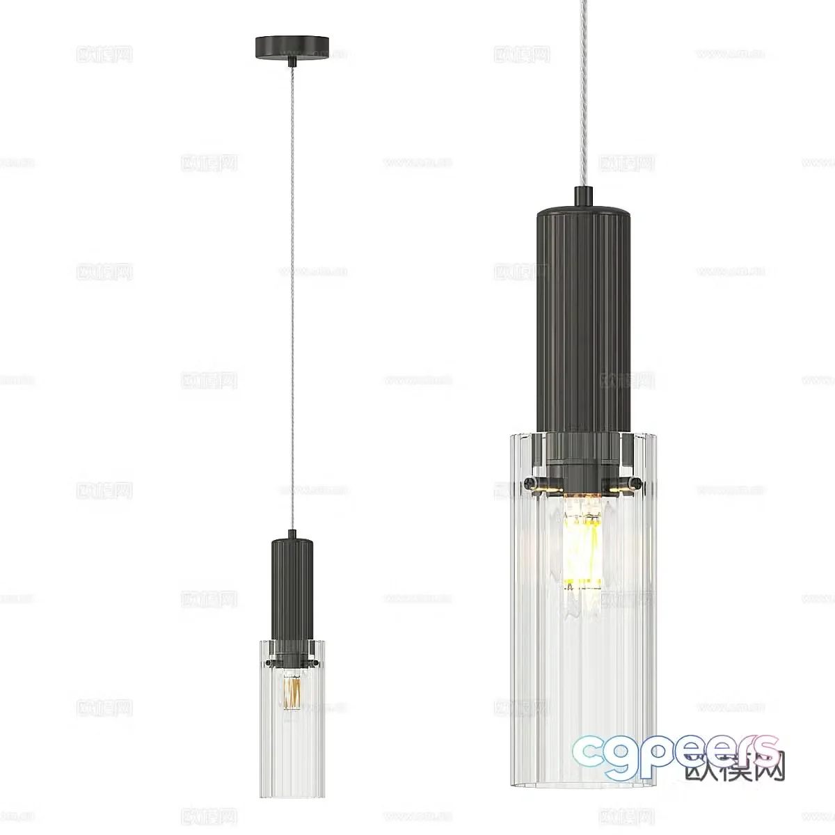 Modern simple chandeliers chandeliers simple chandeliers dining chandeliers living room chandeliers glass chandeliers 3D model