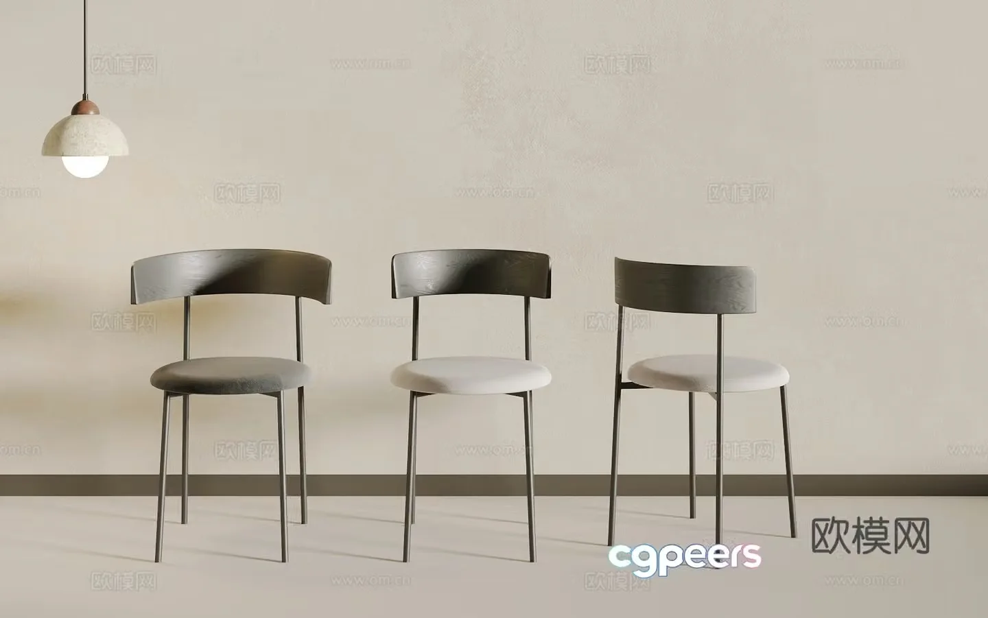 Modern single chair 3d model