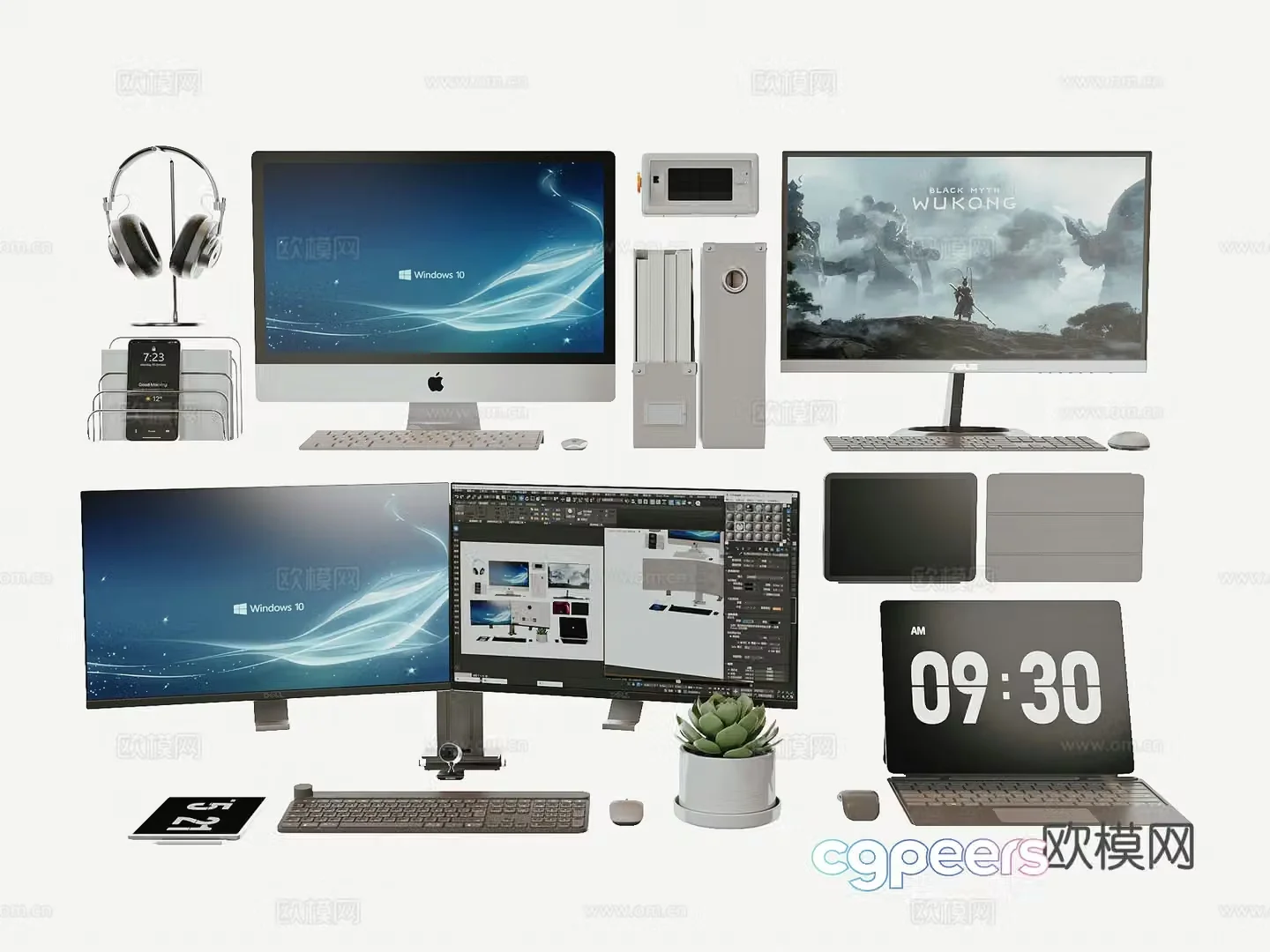Modern computer 3d model