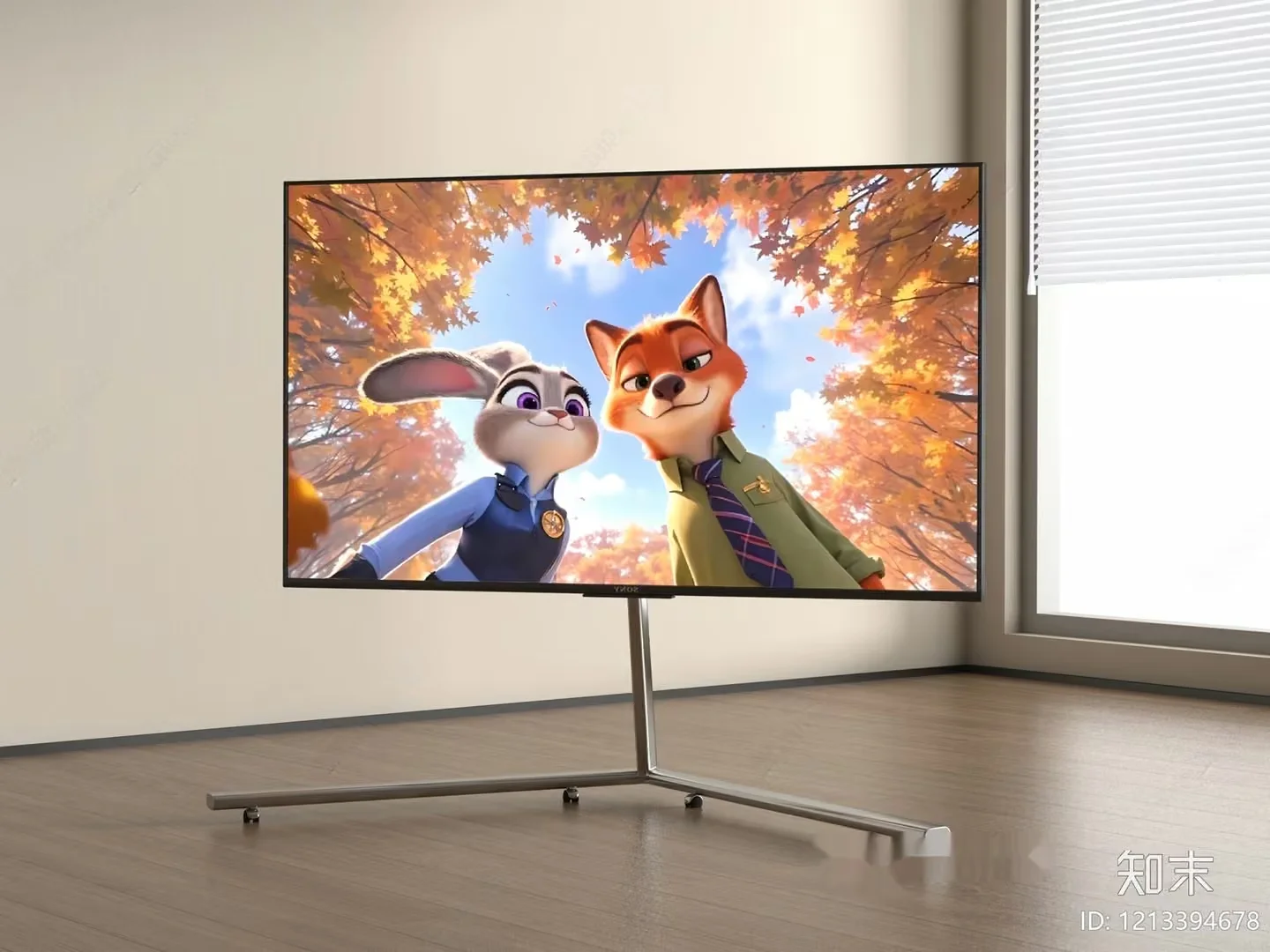 A Tv On A Stand 3D Model – 12900 – VRAY Render