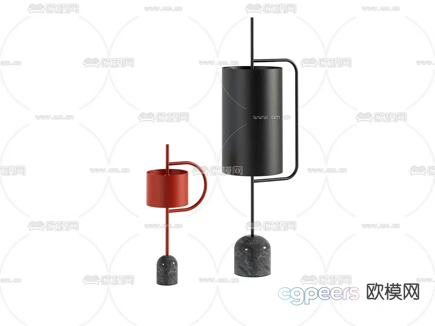 Modern floor lamp 3d model