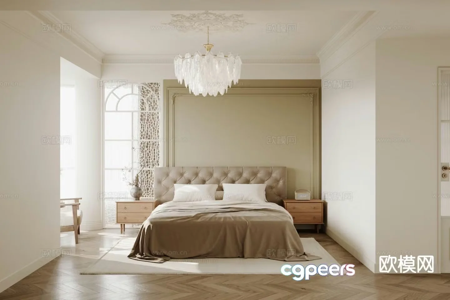 French bedroom master bedroom 3d model