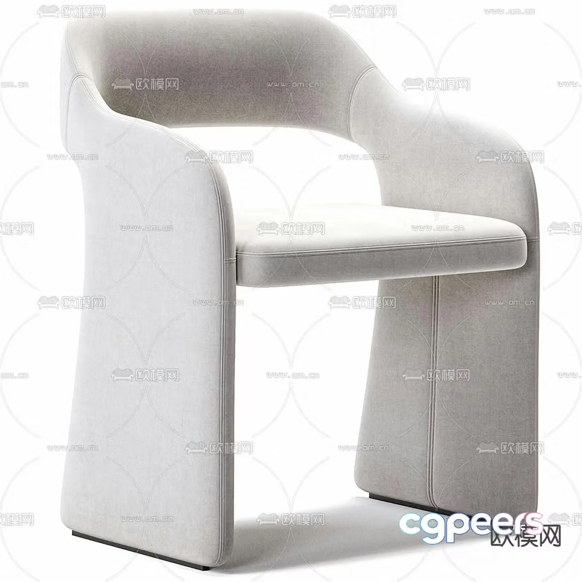 Echo fabric lounge chair 3d model