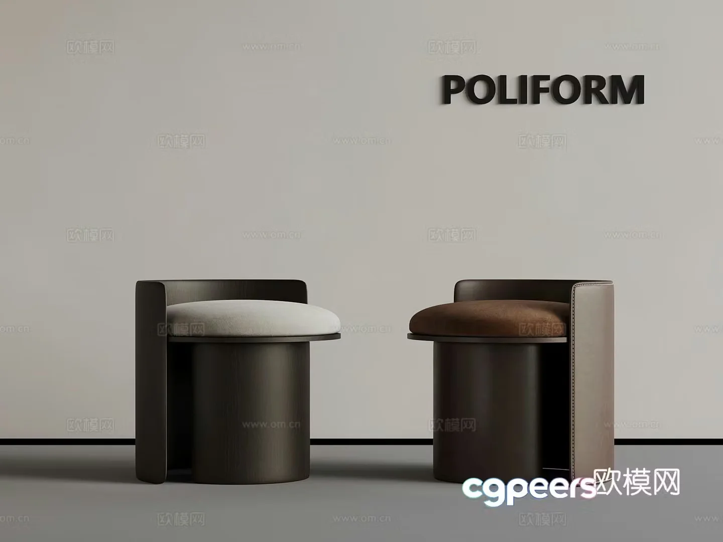 Other stools Modern stool Sofa stool Round stool 3d model