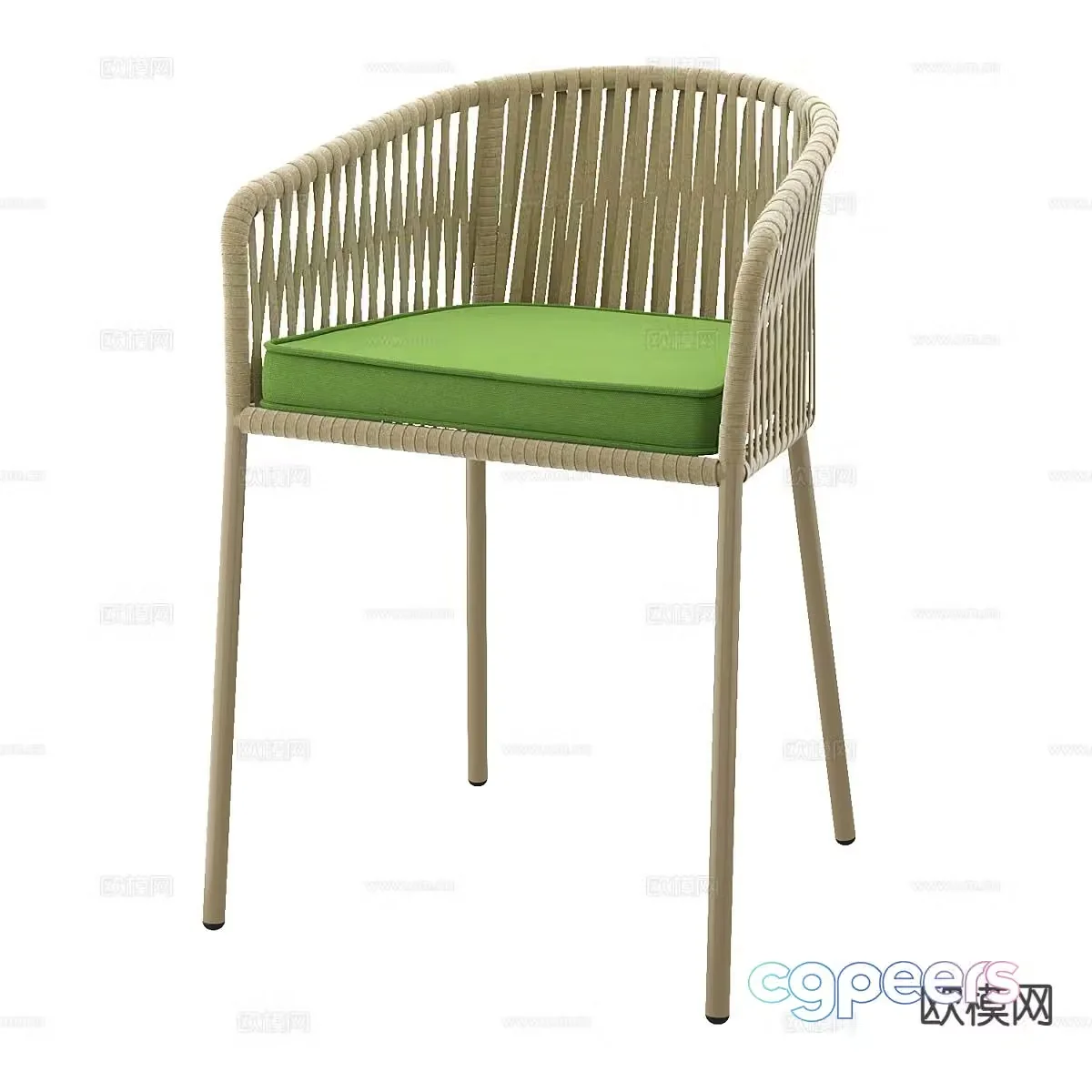 Nordic chair dining chair 3d model