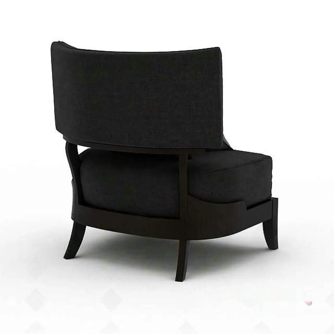 Black Upholstered Chair 3D Model – 9357 – VRAY Render