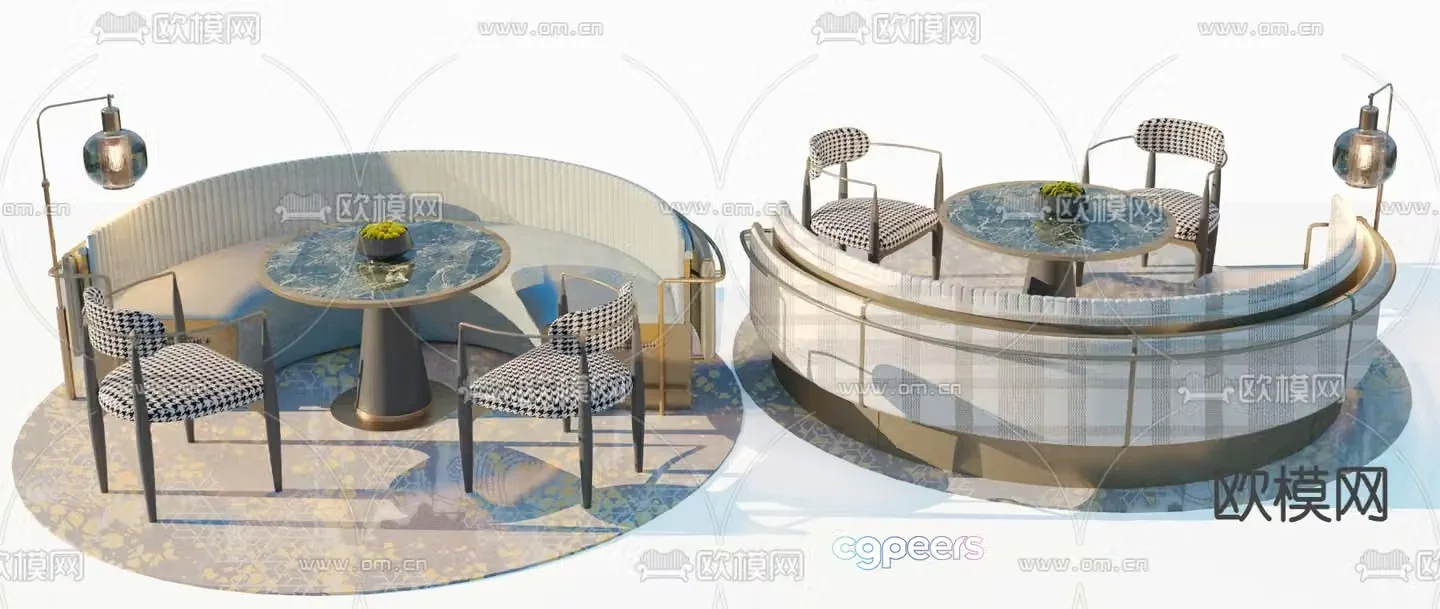round sofa 3d model