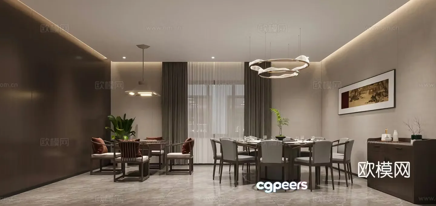 Canteen Restaurant 3D Model