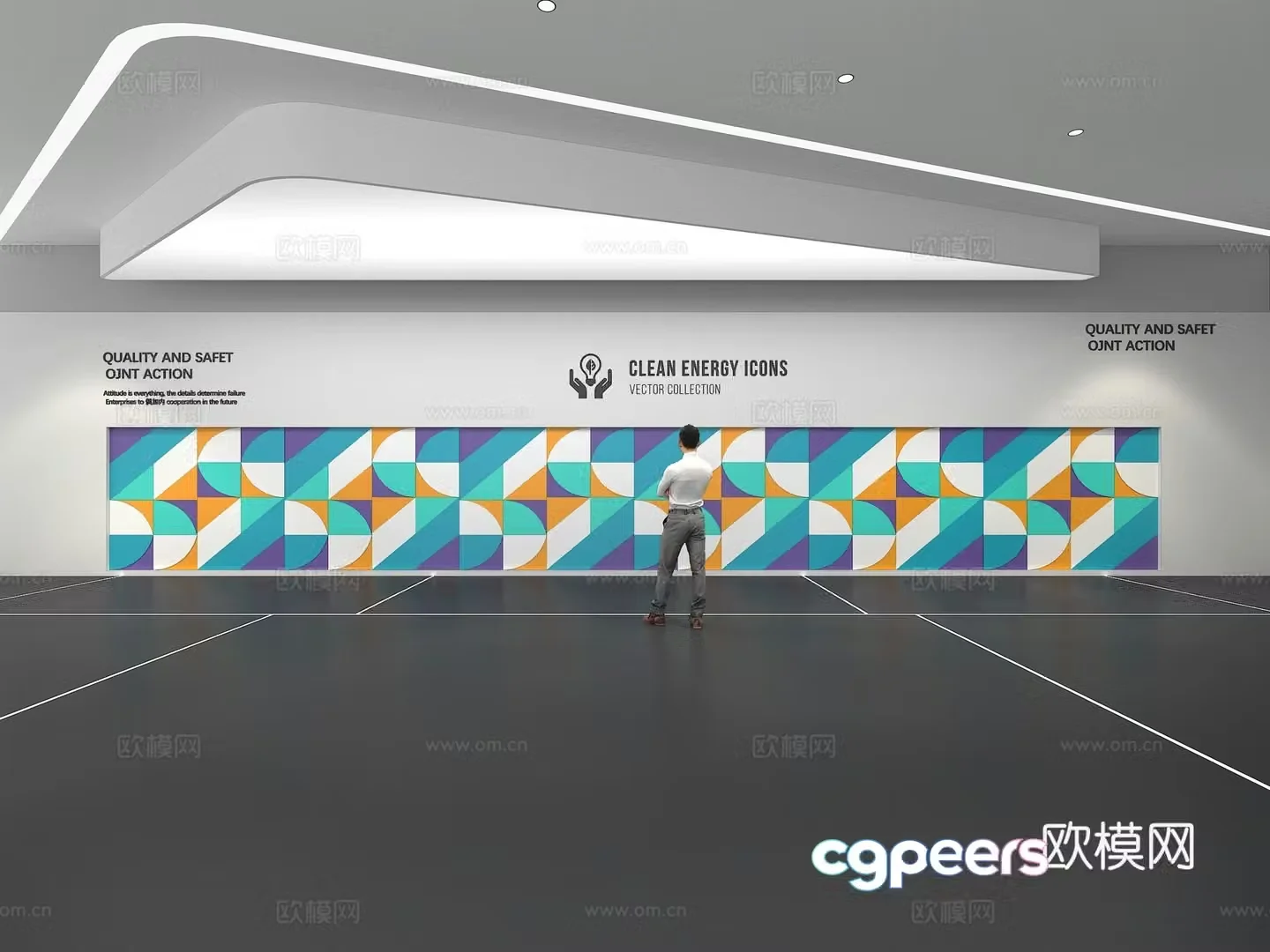 Cultural wall Corporate culture wall Education Theme wall Exhibition hall Campus culture Corridor 3D model