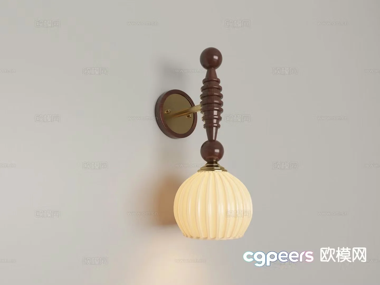 Medieval style wall lamp 3d model