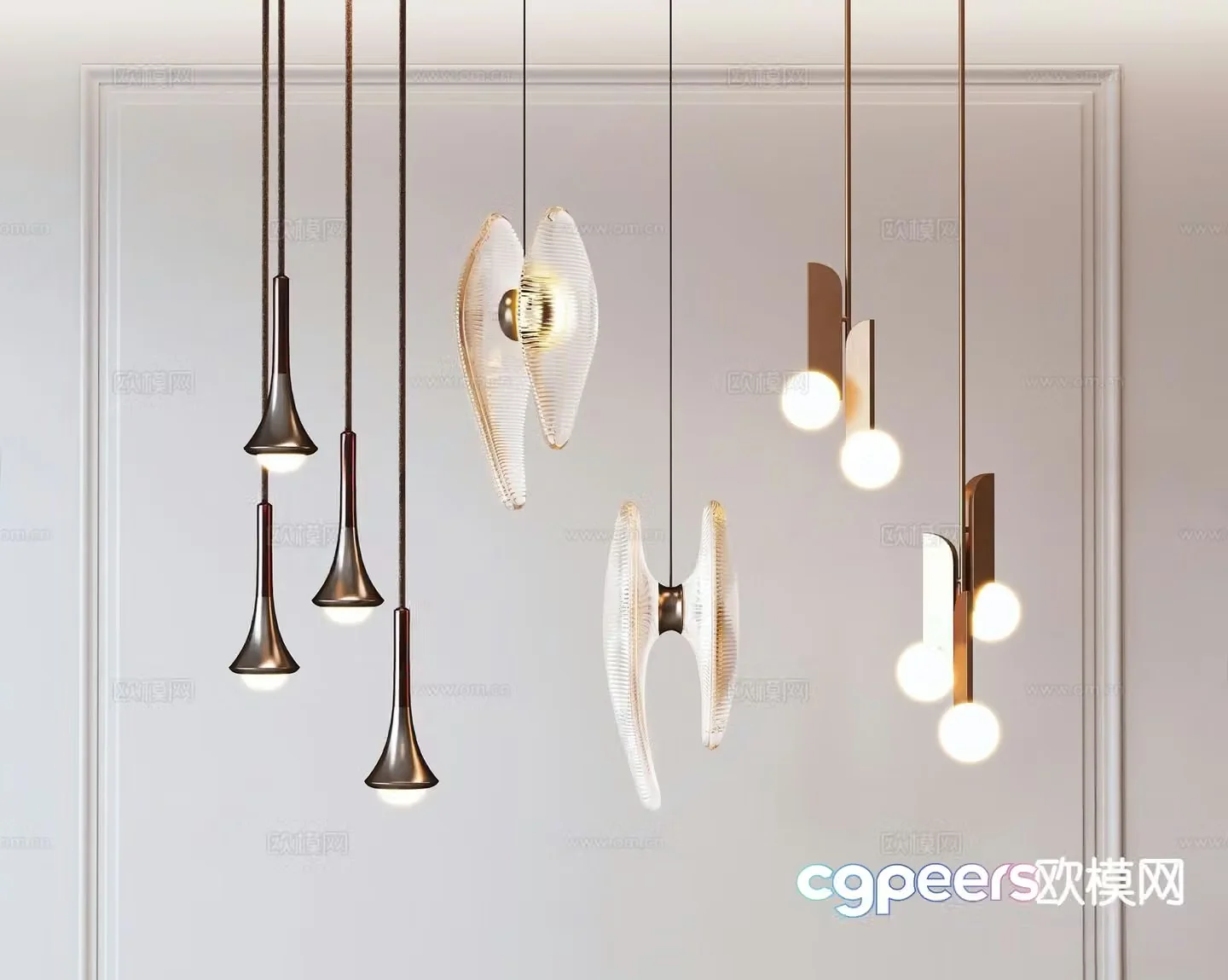Modern Chandeliers Glass Chandeliers Special-shaped Chandeliers 3D Model