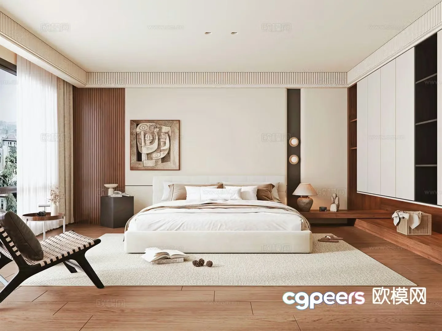 Medieval style bedroom master bedroom 3d model