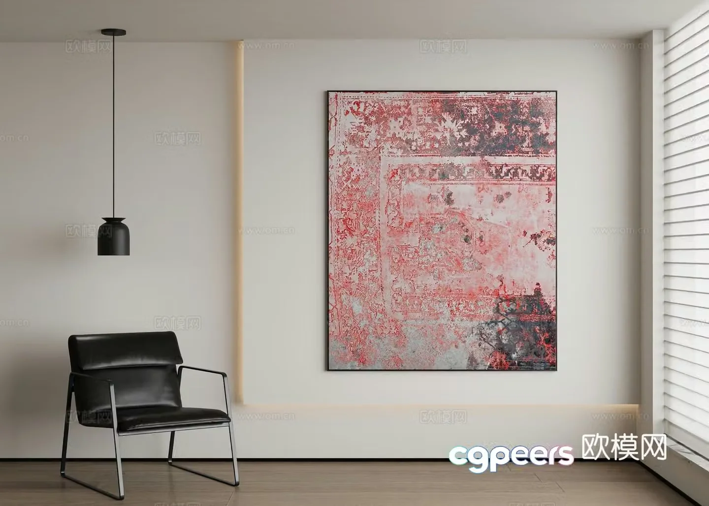 Modern decorative painting 3d model