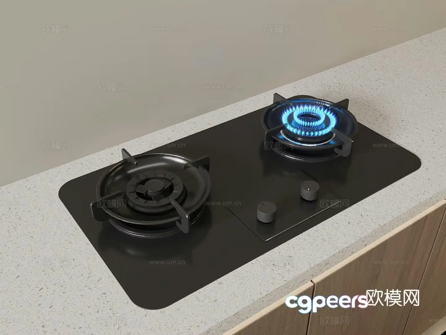 Modern stove gas stove 3D model