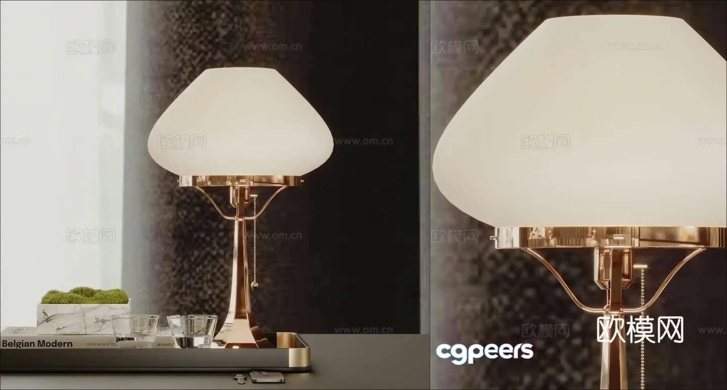 Modern retro luxury desk lamp ornament 3d model