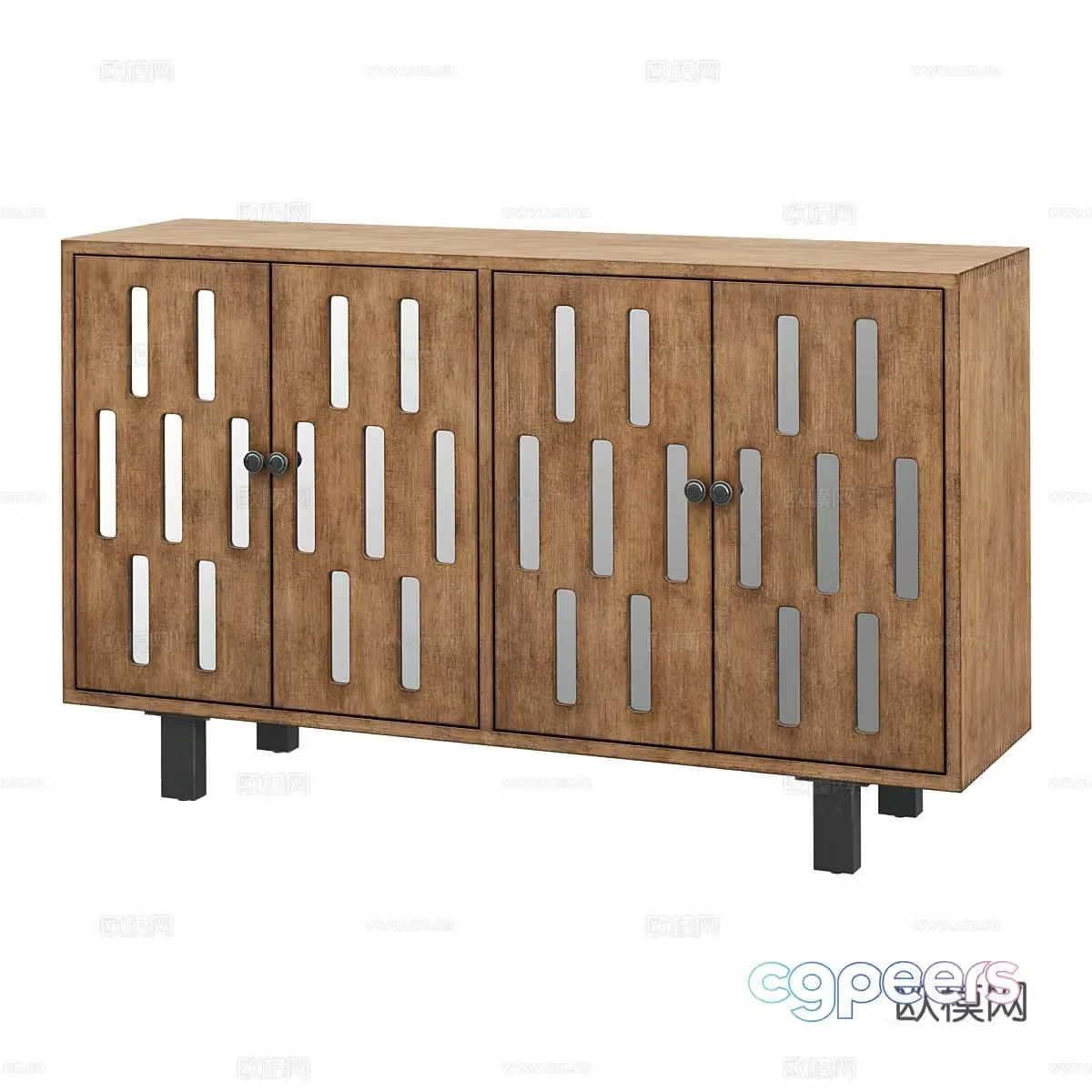 Nordic simple decorative side cabinet side cabinet simple decorative cabinet wooden decorative cabinet side cabinet 3D model