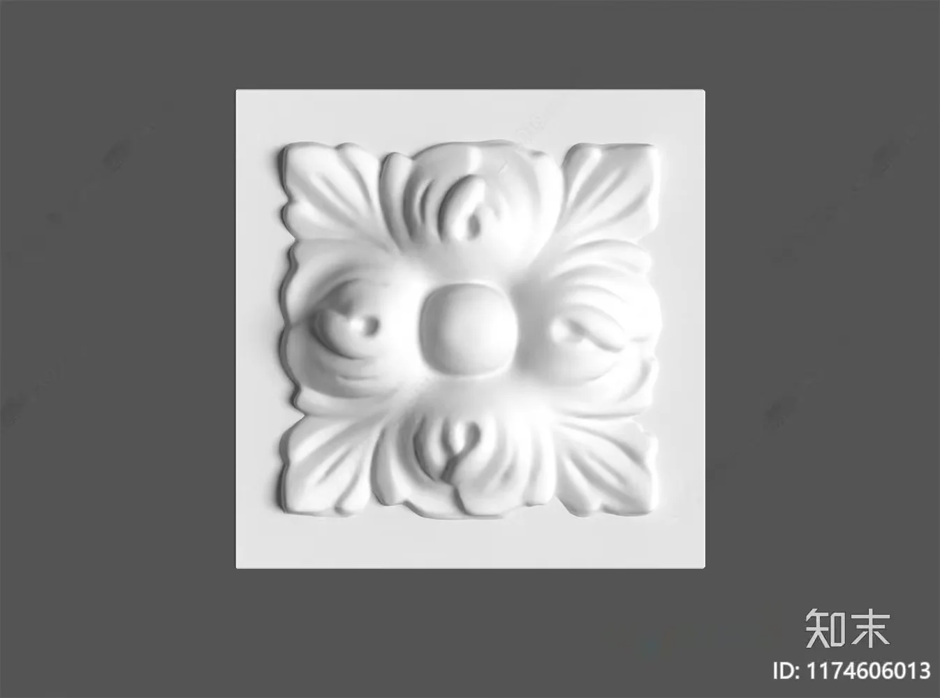 White Decorative Wall Art 3D Model – 18028 – VRAY Render