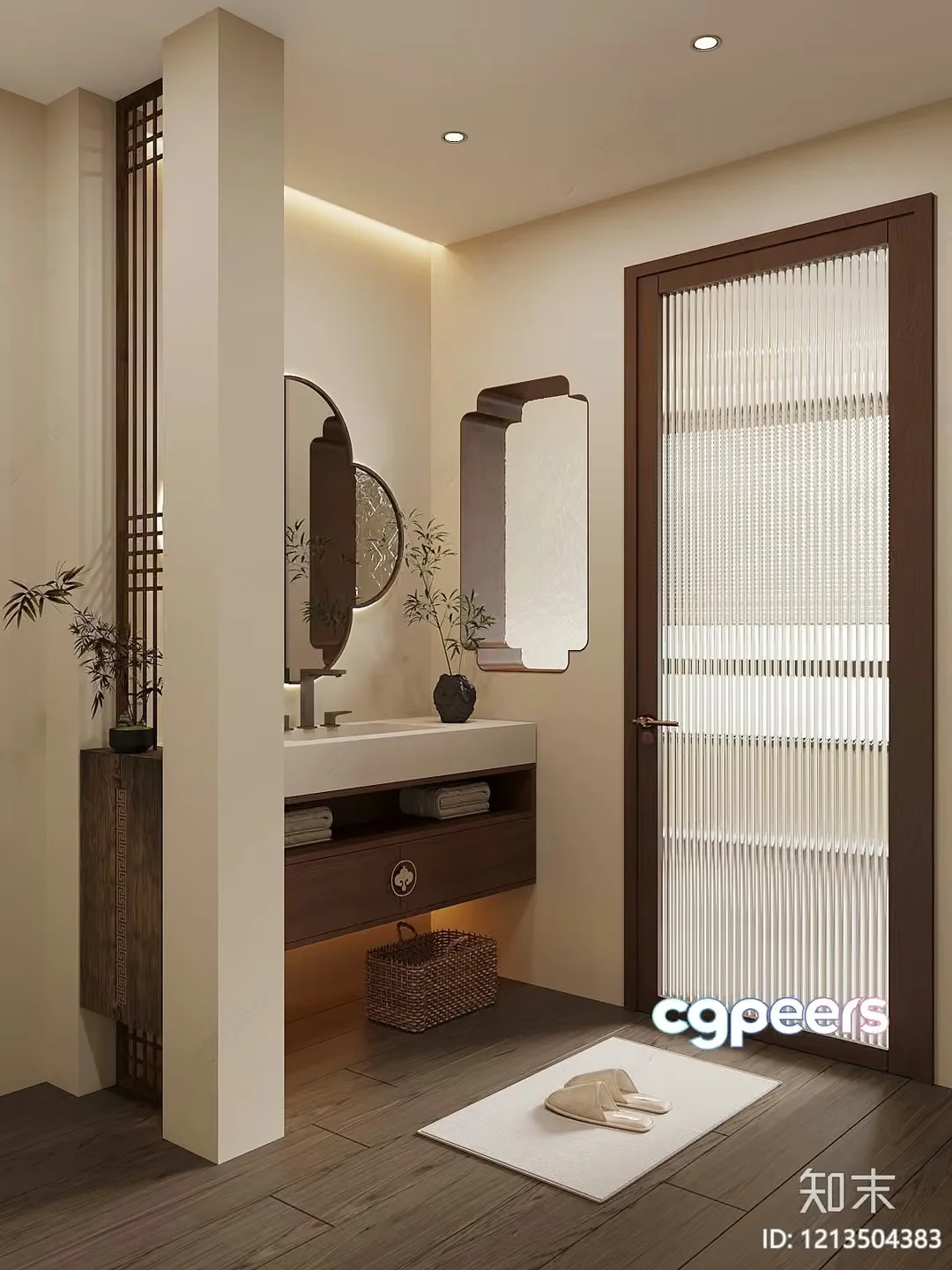 Modern Bathroom Vanity 3D Model – 11047 – VRAY Render