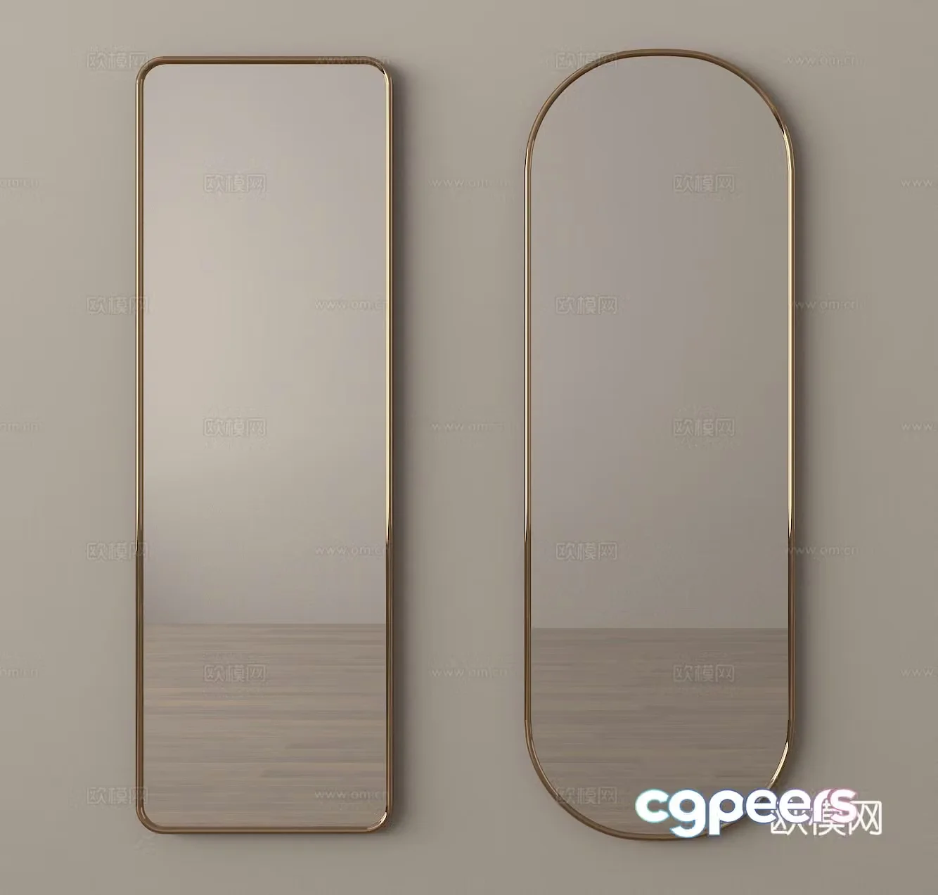 Mirror Full-body Mirror Dressing Mirror 3D Model