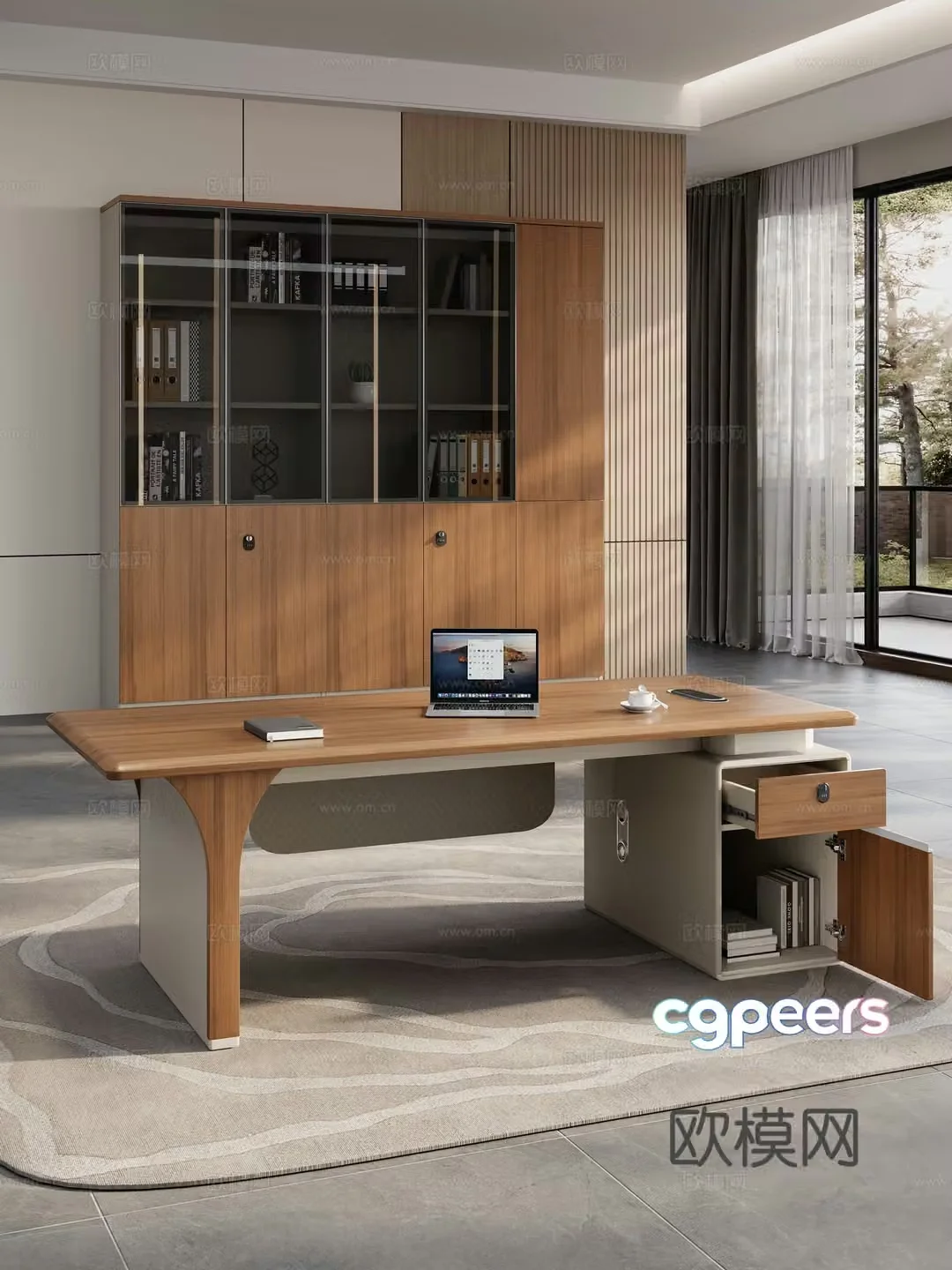 Modern office Manager desk Boss desk desk desk office desk desk desk desk desk 3d model