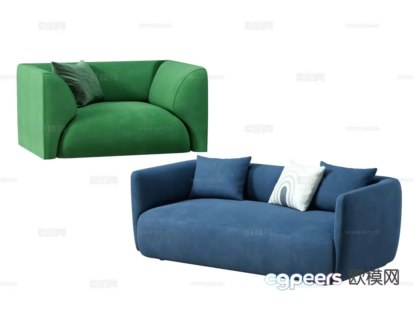 Leisure sofa upholstered sofa 3d model