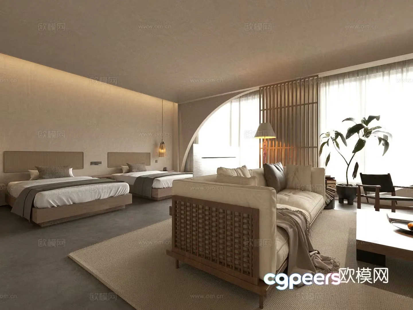 Wabishi B&B Room B&B Hotel B&B Room 3D Model