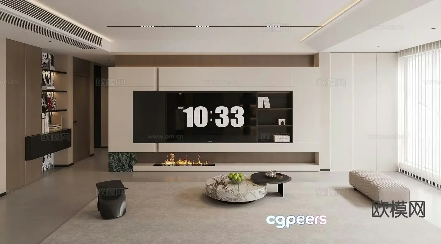 Modern living room 3d model