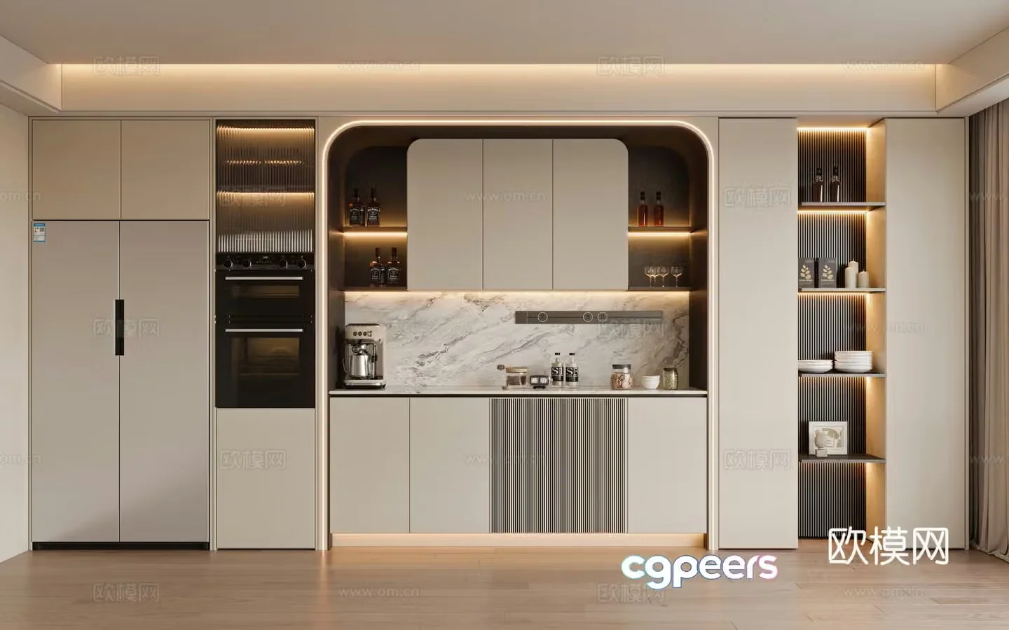 Modern sideboard 3d model