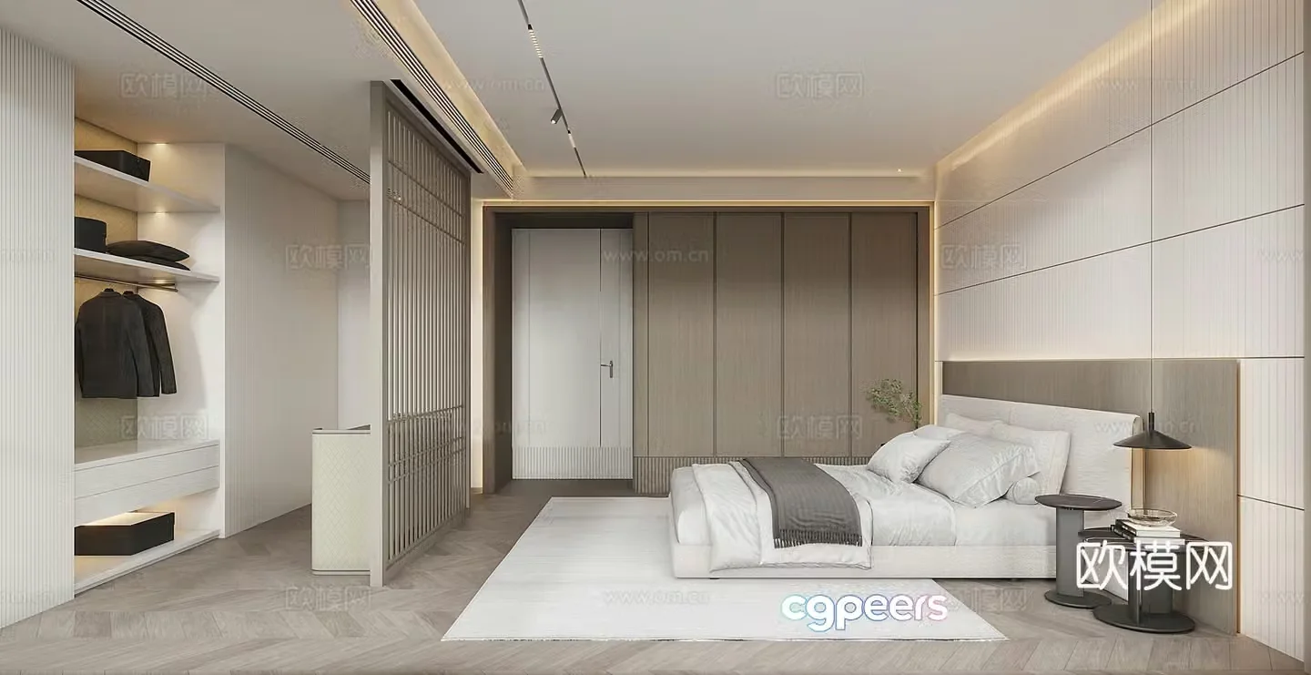 New Chinese bedroom 3D model