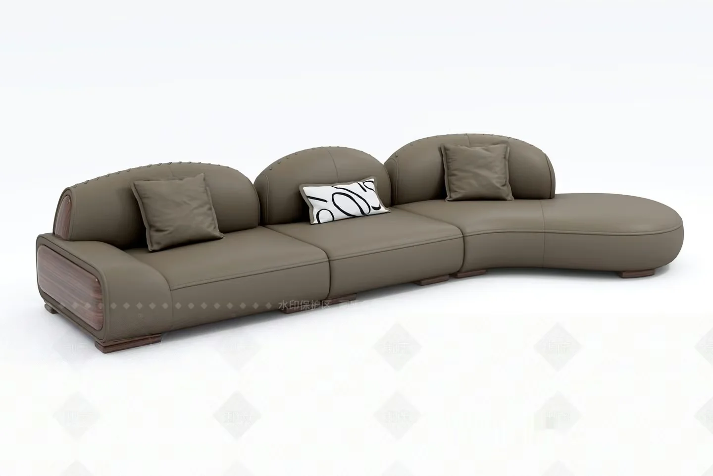 Modern L-Shaped Sofa 3D Model – 18410 – VRAY Render