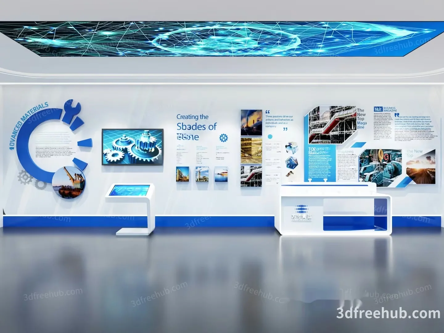 Modern Office Display 3D Model – 21619 – VRAY Render