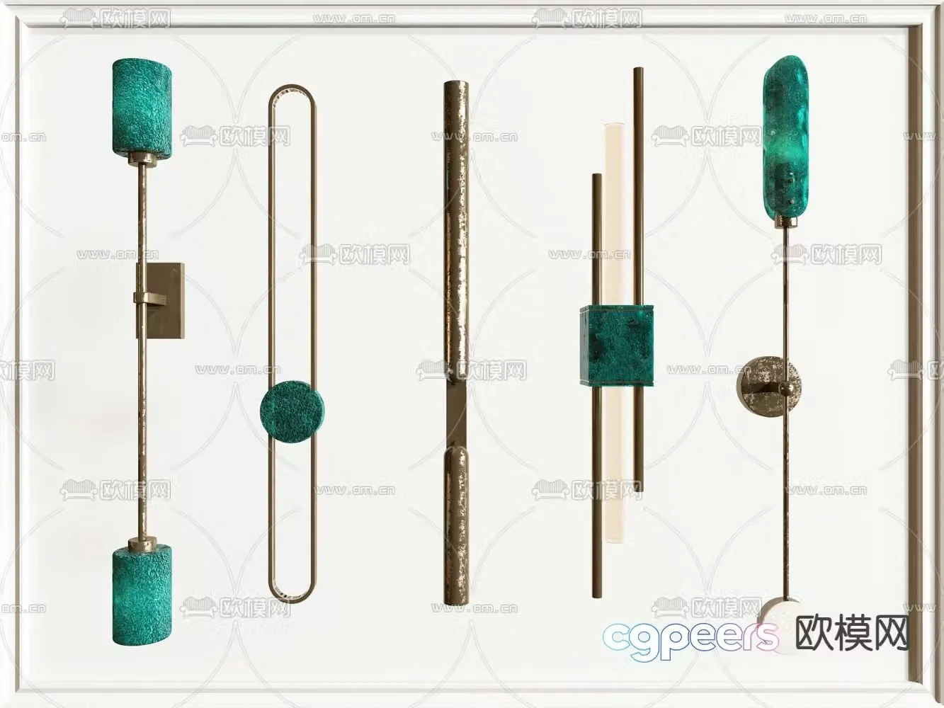 Long wall lamp 3d model