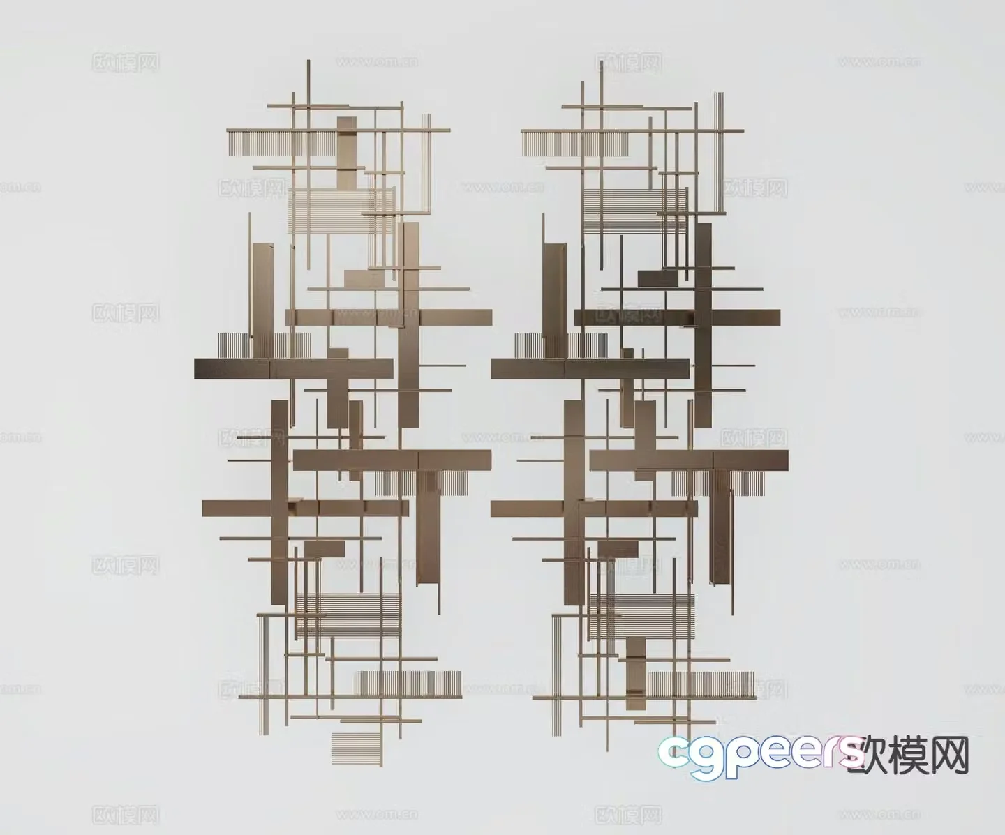 Light luxury wall decoration hanging decoration 3D model