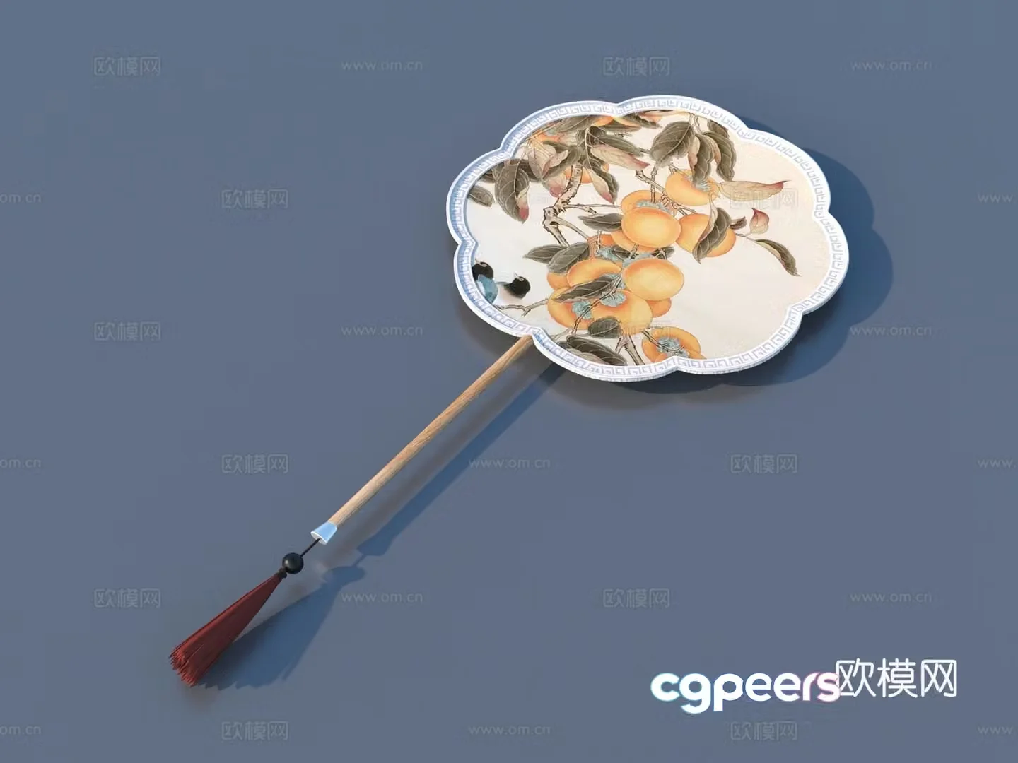 Fan Paper Fan Round Fan Chinese Fan 3D Model