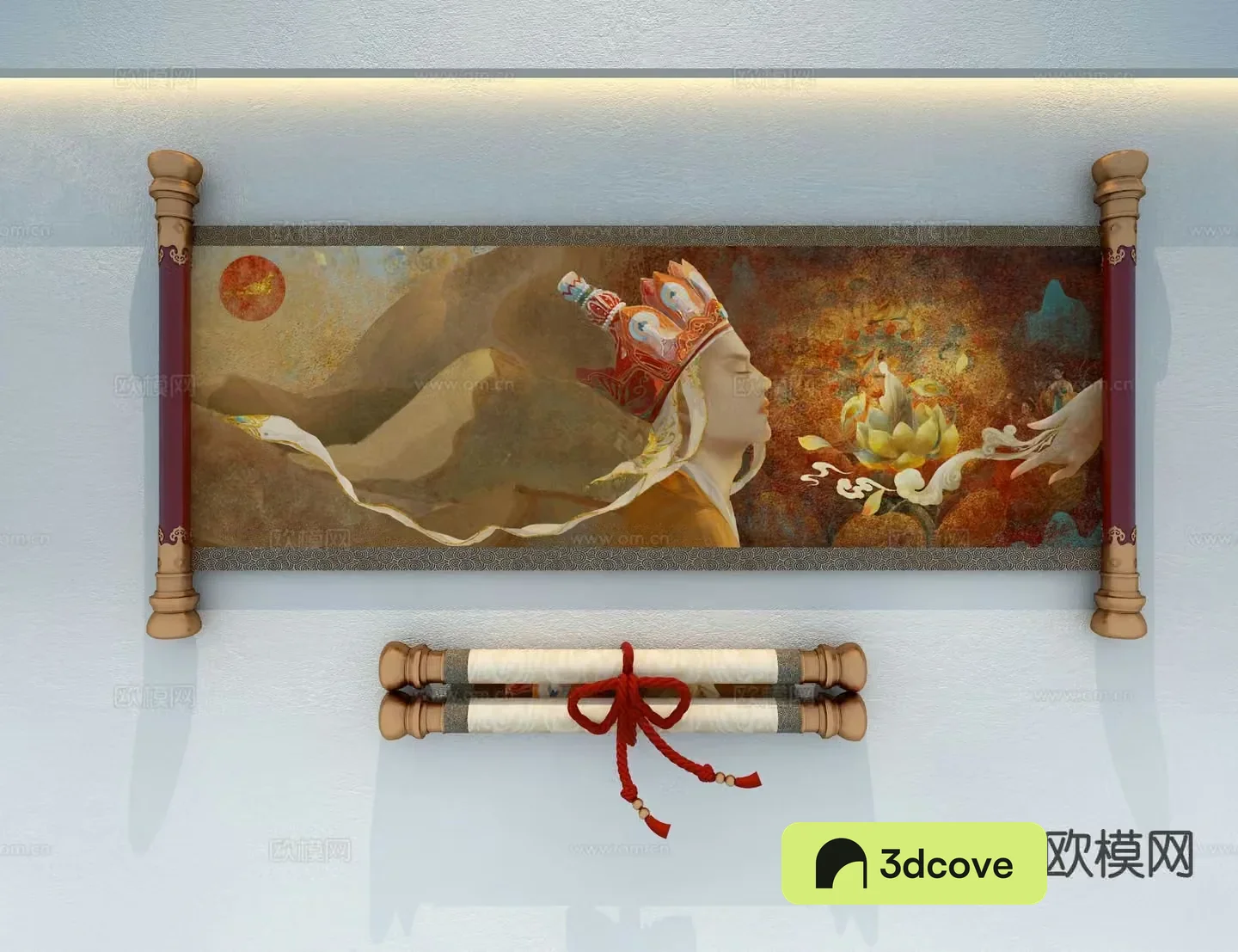 New Chinese style scroll painting art painting scroll